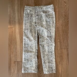 Lucky Brand Ava Mid Rise Snake Print Pants